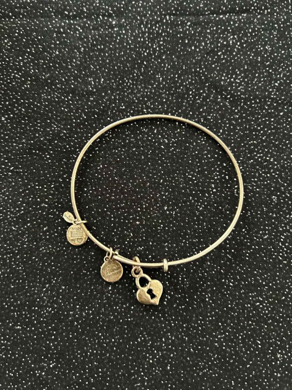 🍃 sale 🍃 Alex and Ani Charm Bangle Silver Heart Locket Charm Bangle Heart Lock